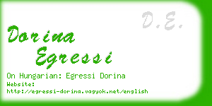 dorina egressi business card